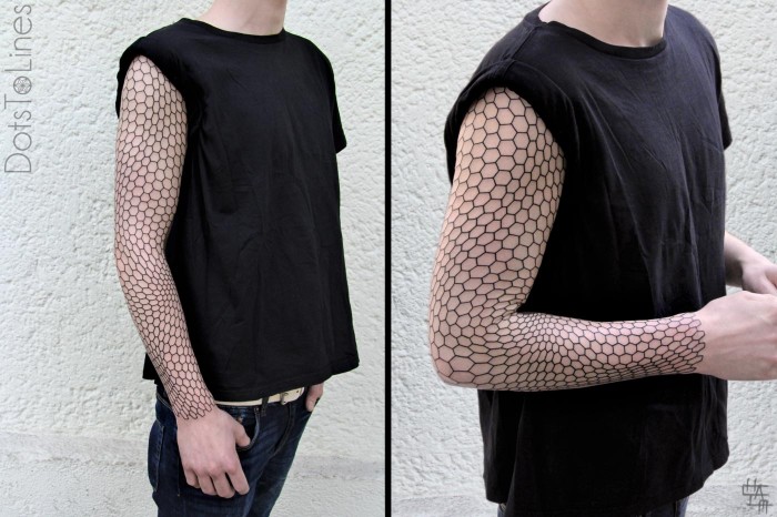 Geometric Pattern Tattoo by Chaim Machlev DotsToLines